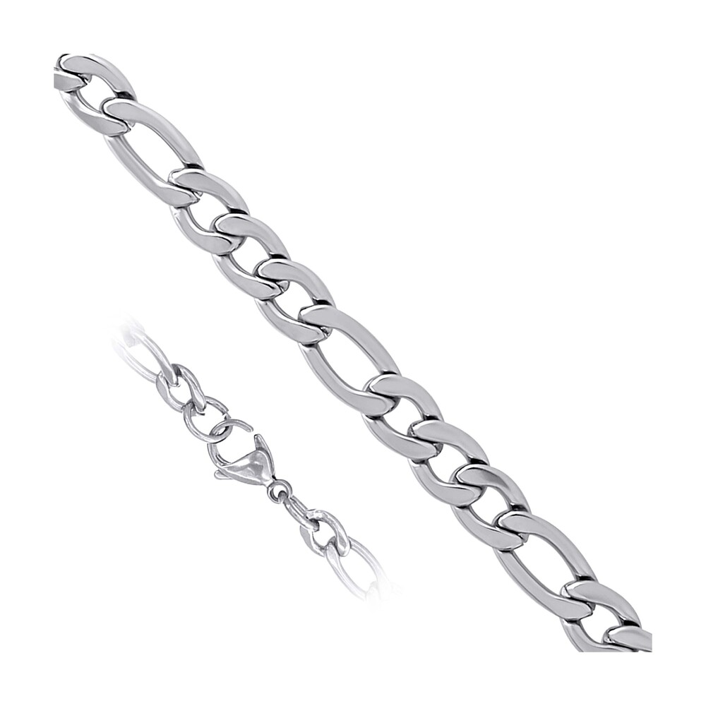 Stainless Steel Unisex 4mm 9 Inches Figaro Fashion Link Bracelet